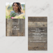 素朴な西部の田舎の納屋の木写真 名刺 (正面/裏面)