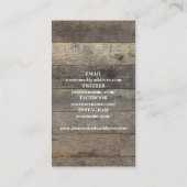 素朴な西部の田舎の納屋の木写真 名刺 (裏面)