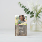 素朴な西部の田舎の納屋の木写真 名刺 (スタンド正面)