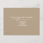 素朴な西部の田舎の結婚式のラップとレース インビテーションポストカード (裏面)