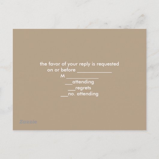 素朴な西部の田舎の結婚式のラップとレース インビテーションポストカード (裏面)