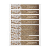 素朴な西部の田舎の結婚式のラップとレース ラップアラウンド宛名ラベル (シート)