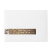 素朴な西部の田舎の結婚式のラップとレース ラップアラウンド宛名ラベル (正面)