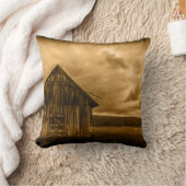 素朴な西部の田舎の農家の古い倉庫 クッション (ブランケット)