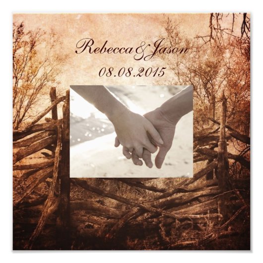 素朴な西部の田舎結婚農園 フォトプリント            (正面)