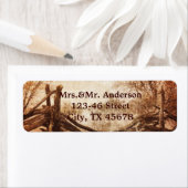 素朴な西部の田舎結婚農園 ラベル (インサイチュ)