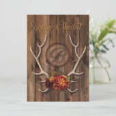 素朴な角のある結婚式招待状 招待状 (スタンド正面)