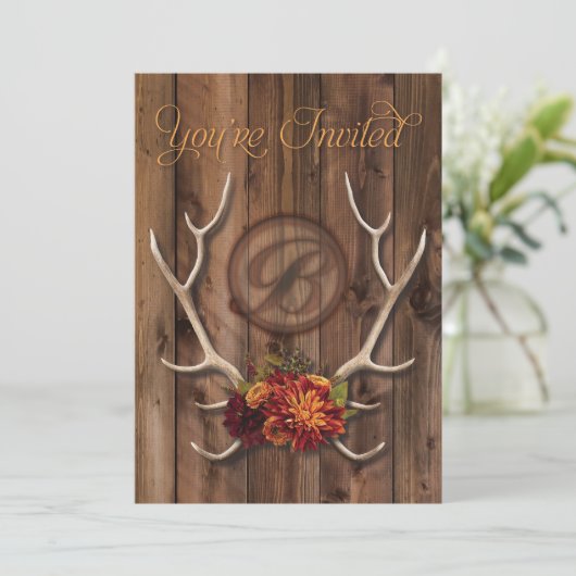 素朴な角のある結婚式招待状 招待状 (スタンド正面)