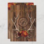 素朴な角のある結婚式招待状 招待状 (正面/裏面)