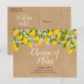 素朴な計画変更 延期イベント レモン ポストカード (正面/裏面)