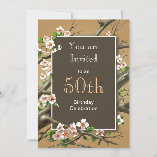 素朴な誕生会 招待状 (正面)