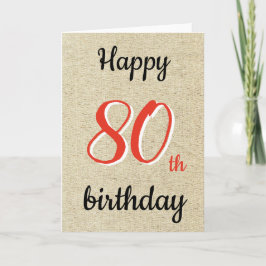 素朴な誕生日スクリプト 80歳の誕生日 カード