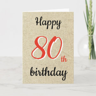 素朴な誕生日スクリプト 80歳の誕生日 カード