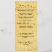 素朴な貝殻ビーチ結婚式計画 プログラム (裏面)