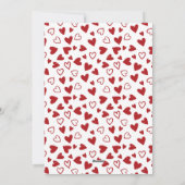 素朴な赤いハートの模様の1枚の写真のバレンタインデー シーズンカード (裏面)