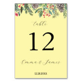 素朴な赤いホーリーと松ぼっくり テーブルナンバー (裏面)