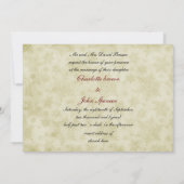 素朴な赤い冬の結婚式の招待状カード 招待状 (裏面)