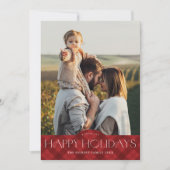 素朴な赤い格子縞 2 枚の写真 シーズンカード (正面)