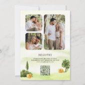 素朴な赤い納屋の農村ファーム写真 ブライダルシャワー 招待状 (裏面)