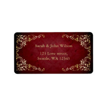 素朴な赤い金ゴールド枠