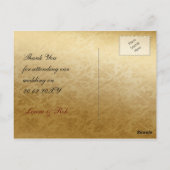 素朴な赤いregal'結婚s Thanks You ポストカード (裏面)