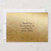 素朴な赤いregal'結婚s Thanks You 招待状 (裏面)