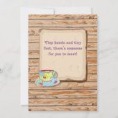 素朴な赤ちゃんのお披露目会招待状 招待状 (裏面)