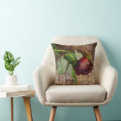 素朴な赤の織り目加工のグランジ木に上がりました クッション (椅子)