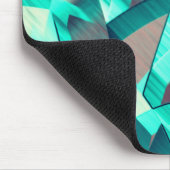 素朴な赤みがかったオレンジ色の上に青またはシアンのストリーク マウスパッド (コーナー)