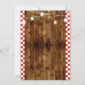 素朴な赤チェックの父の日BBQ招待状 招待状 (裏面)