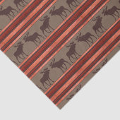 素朴な赤茶色のアメリカヘラジカパターンティッシュペーパー 薄葉紙 (詳細)