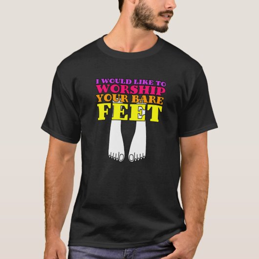 素朴な足を拝したい Tシャツ (正面)