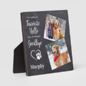 素朴な足跡 お気に入りのペットの思い出の写真プレート フォトプラーク (正面)