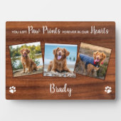 素朴な足跡 個別のペット追悼写真 フォトプラーク (正面)