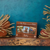 素朴な足跡 個別のペット追悼写真 フォトプラーク (側面)