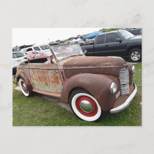 素朴な車 ポストカード (正面)