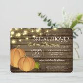 素朴な輝きのイルミネーションとハーベストパンプキン 招待状 (スタンド正面)