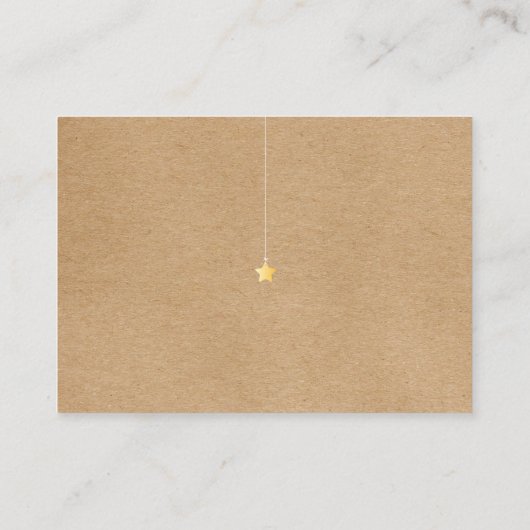 素朴な輝き輝きおむつくじベビーシャワー エンクロージャーカード (裏面)