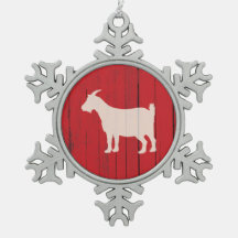 素朴な農場のヤギの赤い納屋木パネル