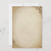 素朴な農場の木々とロマンチックなオータムウェディング 招待状 (裏面)