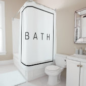 素朴な農家のシックな白人の黒いミニマリスト シャワーカーテン (インサイチュ)