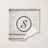 素朴な農家のモノグラムタオルセット バスタオルセット (ウォッシュタオル)