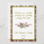 素朴な農家の家と鹿 - メリクリ シーズンカード (裏面)