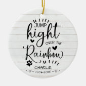 素朴な農家の猫または犬のペットの写真記念 セラミックオーナメント (正面)