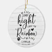 素朴な農家の猫または犬のペットの写真記念 セラミックオーナメント (左)