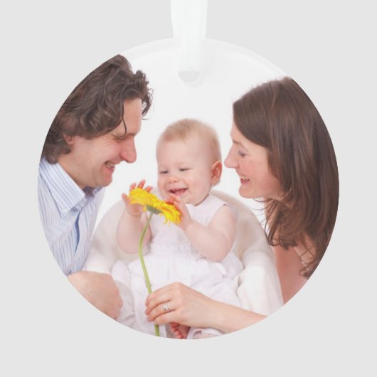 素朴な農家の納屋の木製の家族写真 オーナメント (裏面)