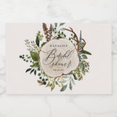 素朴な農家の納屋の植物学的なブライダルシャワー リキュールボトルラベル (シングルラベル)