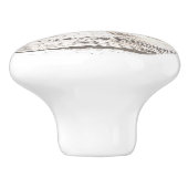 素朴な農家の納屋ベージュ灰色の白い木目 セラミックノブ (側面)