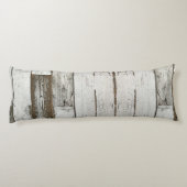 素朴な農家の納屋ベージュ灰色の白い木目 ボディピロー (裏面)