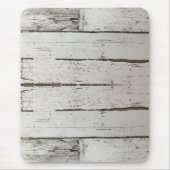 素朴な農家の納屋ベージュ灰色の白い木目 マウスパッド (正面)